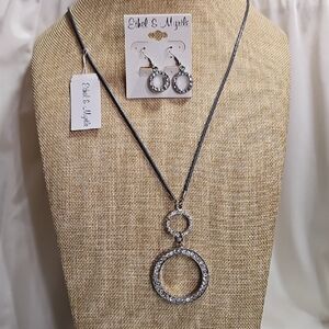 Ethel & Myrtle Silvertone Necklace and Earring Set